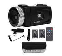 Buachois Video Camera Camcorder 4K HD 48MP, F2.0 Aperture Lens Multi Angle Rotating Screen 3W TIR Fill Light Handheld Digital Camera Recorder for Vlogging YouTube Content Creation