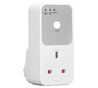 Buachois Voltage Protector Socket, UK Standard 240V Relay Protection Socket Surge Protector Plug Multifunction Circuit Breaker Plug for Refrigerator Home Appliance