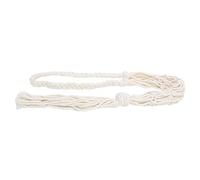 Buachois Wine Bottle Holder, 86cm Large Hand Knitted Cotton Rope Hanging Storage Bag, Boho Wall Mount Bag for Thermoses Wine Bottles Drinking Cups Plastic Bottles (Beige)