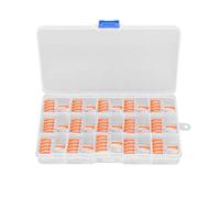 Buachois Wire Conductor Connector, Quick Splicing Compact Splitter Terminals DF-15 Transparent PC Material, for Home Wiring Sockets Switches Electrical Boxes