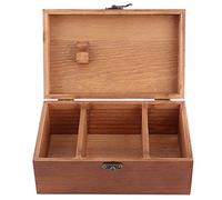 Buachois Wooden Sewing Box,Empty Sewing Basket Sewing Accessories Stitching Repair Kit DIY Sewing Tools Needle Thread Storage Case Organize Box for Thimble Pin Cushion Button