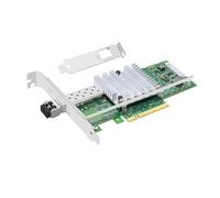 Buacoz 10GB PCI-E X8 Ethernet Fiber Optic Network Card Adapter, Single SFP+ Port Controller,with Intel 82599 Chip X520-SR1 Support Windows Server/Linux/VMware(with 1 Piece Multi-Mode Optical Module)