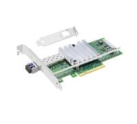 Buacoz 10GB PCI-E X8 Fiber Optic Network Card, Single SFP+ Port,with Intel 82599 Chip X520-SR1 Ethernet Adapter Server Support Windows Server/Linux/VMware(with 1 Piece Multi-Mode Optical Module)