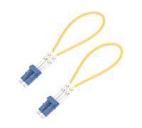 Buacoz 2- Pack LC/UPC Fiber Optic Loopback Adapter Tester, Singlemode Duplex 9/125μm(OS2) Loopback Connector Test Plug for Self-Testing SFP Modules or Network Equipment