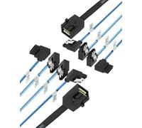 Buacoz 2Pack SFF-8643 to 4X SATA 90-Degree Right-Angle Adapter Cable - 0.5M/1.64FT Internal HD Mini SAS Connector for HDD/SSD Data Transfer (Server/Storage)