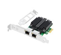 Buacoz Intel I226-V PCI-E X1 Chip Dual Port Server Network Card 2.5G Gigabit Ethernet RJ45 LAN Network Adapter Compatible with Windows/10/11/Windows Server/2022