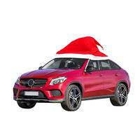BUAEL Christmas Santa Hat Cute car Decoration Outdoors Accessories- Christmas Car Cover Car Car Decoration Non Woven Christmas Decorations are Suitable for Most car (Red)