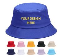 Buaodam Personalized Bucket Hat, Custom Cap with Embroidery Text, Logo and Print Photo, Foldable Cotton Summer Protection Sun Beach Fisherman Fishing Cap for Unisex Women Men Outdoor Hiking Traveling