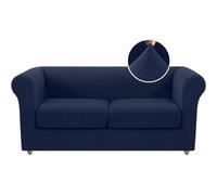 BUAOGDVG Stretch Chesterfield Sofa Cover with Separate Cushion Covers for Living Room Furniture with Thicker Jacquard Fabric(Blu Navy,2 Posti)