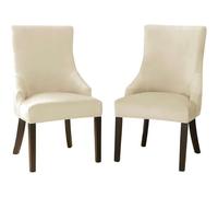 BUAOGDVG Velvet Stretch Wingback Side Chair Cover, Armless Wingback Chair Slipcover, Soft Sloping Armchair Covers, for Dining Room Banquet(Large,2pack)