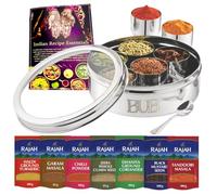 Bub Masala Dabba Gift Set | Spice Tin & 7 Rajah Spices | Recipe Book