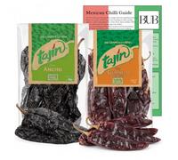BUB Mexican Chilli Gift Pack - Dried Ancho & Guajillo Chillies 2 x 75g | Includes Tajín Chilli Products | Birria, Tacos & Mole Ingredients | Recipe Guide Included (2 Pack)
