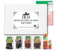 BUB Mexican Dried Chillies & Spice Gift Set - Includes BUB recipe card, Pasilla, Guajillo, Arbol & Ancho Chillies, Chamoy & Classico Seasoning · Gourmet Food Gift (6 Pack)