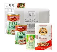 BUB Neapolitan Pizza Making Gift Set - Pizza Dough & Dough Balls Caputo 00 Flour, Yeast, Mutti Pizza Sauce & Recipe - Create Authentic at Home - Complete Italian Kit with Sauce