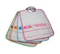Bubabù BAV232 Pack of 6 Bibs with Elastic to Embroider I Call Me Call Me Large Terry Cloth Bibs 100% Made in Italy, 29 x 35 cm