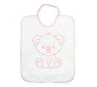 Bubabù ' - Waterproof Bibs 100% Cotton PVC Back - Made in Italy, pink, cm 29 x 37