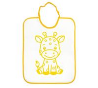 Bubabù ' - Waterproof Bibs 100% Cotton PVC Back - Made in Italy, yellow, cm 29 x 37
