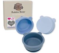 Bubba Bear ® Baby Bowls for Weaning | Suction Bowl for Self Feeding Babies | Stay Put Silicone Set for Toddler High Chair Tray | Toddlers Accessories Sets & Snack Feed Cup Pot