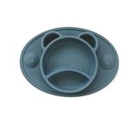 Bubba Bear® Baby Toddler Suction Placemat Plate Set | Stay Put Feeding Mat Plates for with Divider Sections for Weaning Babies | Non Slip Silicone Tray Cup Placemats for Kids | Easy for Travel