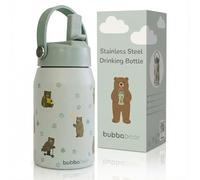Bubba Bear Kids Stainless Steel Water Bottle | 350ml Kid Drink Toddler Metal Bottles with Leakproof Straw | Childrens & Toddlers Insulated Drinking Cup | Kid Thermal Keep Cold Drinks Flask for School