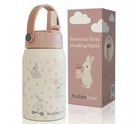 Bubba Bear Kids Stainless Steel Water Bottle | 350ml Kid Drink Toddler Metal Bottles with Leakproof Straw | Childrens & Toddlers Insulated Drinking Cup | Kid Thermal Keep Cold Drinks Flask for School
