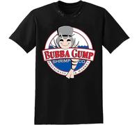 Bubba Gump Shrimp T-Shirt Forrest Gump Tee Top Mens Tee Black XXL