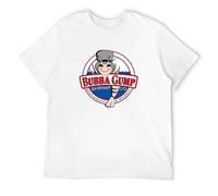 Bubba Gump Shrimp T-Shirt Forrest Gump Tee Top Mens Tee White L