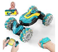 Bubbacare 4WD Remote Control Vehicle with Spray, Gesture & 2.4GHz RC Car, 360° Rotating Off-Road Stunt Racer with Lights and Music for Boys 6+