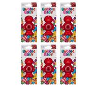 Bubble Baby Cherry Fragrance Carded Liquid Membrane Car Air Freshener And Odour Eliminator Pack of 6