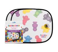 Bubble Baby sun shade for car windows X 2 - uv protection, easy installation with suction cups, adjustable fit for most vehicles, foldable & portable design, durable and reusable shade