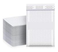 Bubble Bag 10/60pcs Bubble Shipping Padding Bags Waterproof Adhesive Self Seal Mailers Multi-Size Packaging Envelope Storager Foam for Packaging(White- 15x18cm,60PCS)
