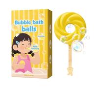 Bubble Bath Ball - Cute Lollipop Shape, Six Piece Set, Refreshing Scented Core, Vibrant Color Finish | Foaming Cleansing Salt Sphere for Women Mom Wife Men Grandma Girls Youth Family Home Relaxation