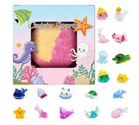 Bubble Bath Balls - Fizzing Bath Bomb Set, Scented Water Softener, Hidden Surprise Figure Inclusion, Colorful Effervescent Spa Experience, Aromatherapy Bathing Component for Family Holiday Celebration