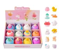 Bubble Bath Balls with Surprise for Kids, 12Pcs Bath Bombs Bath Gifts, Fizzy Bubble Bath Bomb, Natural Spa Fizzies Bath Ball, Bombs Gift Set for Birthday Party Teen Girls