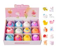 Bubble Bath Balls with Surprise for Kids, 12Pcs Bath Bombs Bath Gifts, Fizzy Bubble Bath Bomb, Natural Spa Fizzies Bath Ball, Bombs Gift Set for Birthday Party Teen Girls