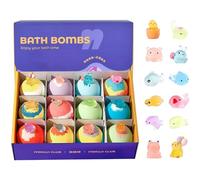 Bubble Bath Balls with Surprise for Kids, 12Pcs Bath Bombs Bath Gifts, Fizzy Bubble Bath Bomb, Natural Spa Fizzies Bath Ball, Bombs Gift Set for Birthday Party Teen Girls