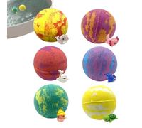 Bubble Bath Balls - with Toys Inside 6 Piece Colorful Bubble, Children Bath Balls with Glow in the Dark Toys | for Home Bathroom Holiday Party Daycare Center