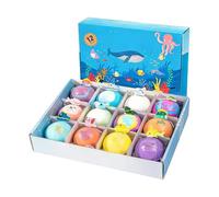 Bubble Bath Bombs - Twelve Pieces Refreshing Body Cleanser | Bath Ball with Toys | for Home, Bath, Hotel, Travel, Boys and Girls