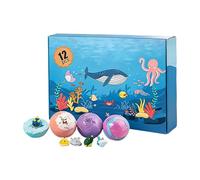 Bubble Bath Bombs - Twelve Pieces Refreshing Body Cleanser | Effervescent Hot Tub with Toys,For Home Bath Travel Hotel Spa Children Boys Girls