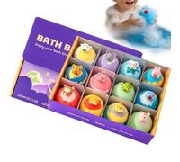 Bubble Bath for Adults, 12 Pieces Scented Bath Salt Balls with Bath Bombs and Toys for Home, Girls, Youth, Travel, Wife, Mother, Grandma