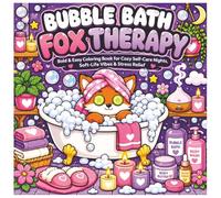 Bubble Bath Fox Therapy: Bold & Easy Coloring Book for Crazy Self-Care Nights, Soft-Life Vibes & Stress Relief