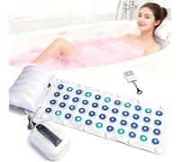 Bubble Bath Mat, Full Body Massage Mat with 114 Air Jets, Ambient Light & Remote, for Smooth Bathtubs