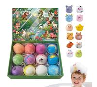 Bubble Bath - Pack of 12 Scented Bath Bombs | Bubble Bath Balls with Animal Figures for Women Men Grandma Girls Youth Family Travel