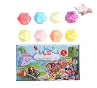 Bubble Bath - with Cube, Moisture Sea Salt Bath Ball for the Shower, 8 Pieces Scented Bath Bubbles - for Women, Wives, Mothers, Grandmothers, Girls, Teenagers and Dry Skin