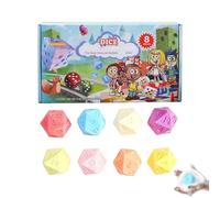 Bubble Bath with Cube Toy and Natural Moisturising Cleaner, 8 Fragrant, Foaming Foam Baths, for Mum, Wife, Grandmother, Girls, Teenagers, Family, Home, Travel and Men
