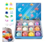 Bubble Bathbombs - Fizzy Bath Balls - 12 Pack Quick Dissolving Fragrant, Fun Gadgets for Kids, Hidden Toy Surprise Inside, Gentle Non Irritating Ingredients | Shower Salt for Boys Girls Young Child