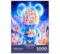 Bubble Bear Park 1000 Pieces Jigsaw Puzzle Whimsical Fantasy Joy Premium Jigsaw Puzzle Extra-Thick Cardboard Jigsaw Puzzle Collector Mind Relaxation Office Break Travel 52x38cm/1000pcs
