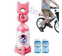 Bubble Blower for Bike | with LED Light Rocket Shape Outdoor Toy - Remote Control Rechargeable Automatic Bubble Maker | for Kids Bike Motorcycle Night Riding Summer