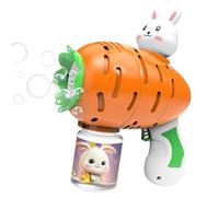 Bubble Blower Machine, Automatic Bubble Maker, Rabbit Carrot Blower with Led Lights, No Spill Design with Continuous Output, Outdoor Toy for Carnivals Beaches Birthday Festival Party Play Fun Use