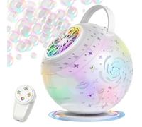 Bubble Blower,Rechargeable 360 Degree Auto Rotation Outdoor Play with Light | 10 Holes Rechargeable Bubble Machine,for Birthday Party Wedding Backyard Outside Boys Girls Children